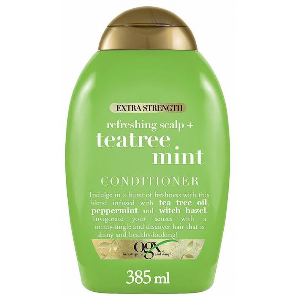 OGX Extra Strength Refreshing Scalp + Teatree Mint Conditioner Укрепляющий освежающий кондиционер для волос 385 мл