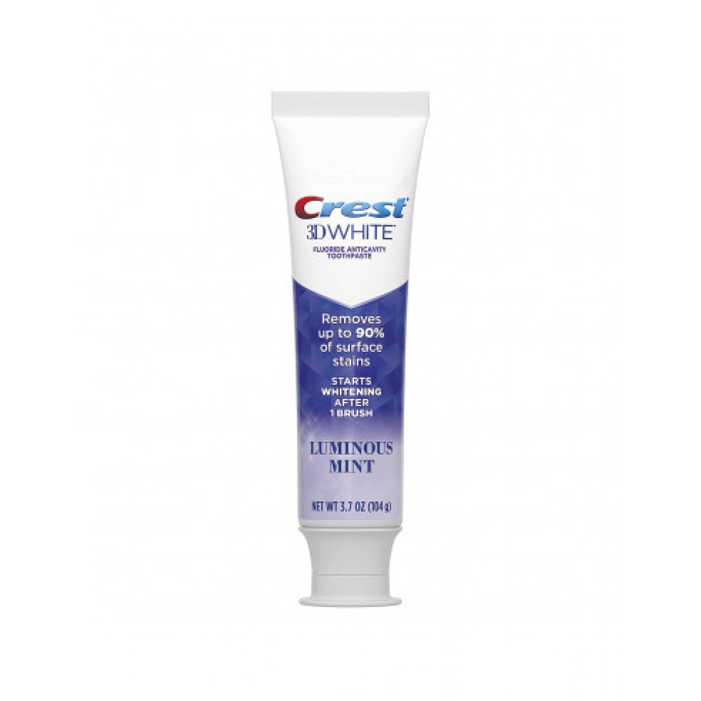 CREST 3D WHITE LUMINOUS MINT NEW 2022 ОТБЕЛИВАЮЩАЯ ЗУБНАЯ ПАСТА 104Г
