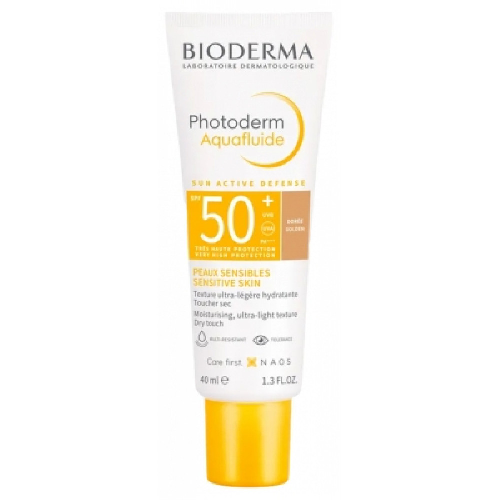 Bioderma Photoderm Aquafluide Sun Active Defense SPF50+ Золотой 40мл