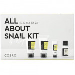 COSRX All About Snail Korean Skincare Set - очищающее средство, эссенция, крем, крем для глаз