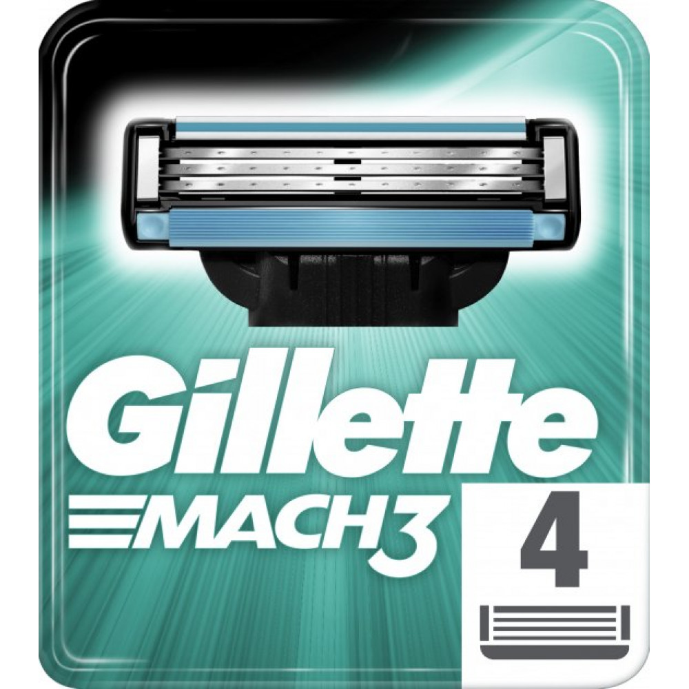 Gillette Сменные картриджи для бритья мужские Mach3 4шт