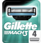 Gillette Сменные картриджи для бритья мужские Mach3 4шт