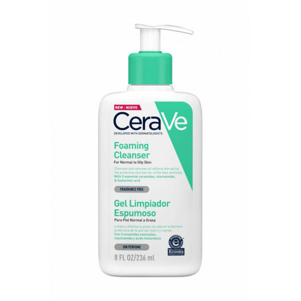 CeraVe Очищающий гель для нормальной и жирной кожи лица и тела, 236 мл
