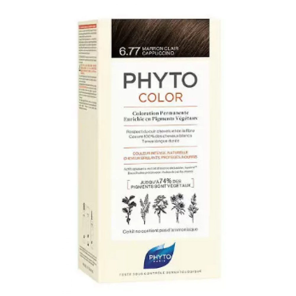Phyto Color Краска для волос светлый каштан-капучино оттенок 6,77