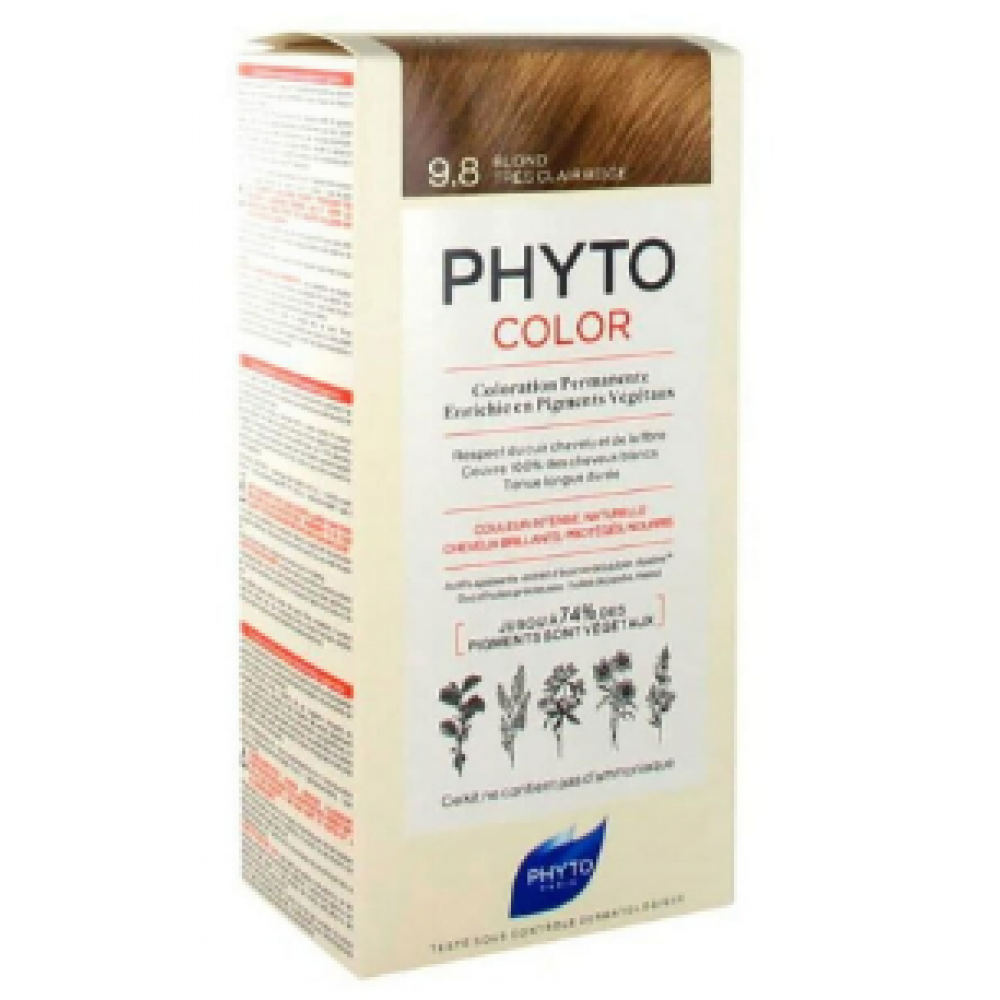 Phyto PhytoColor Permanent Color 9.8 Стойкая краска для волос оттенок очень светлый бежевый блонд