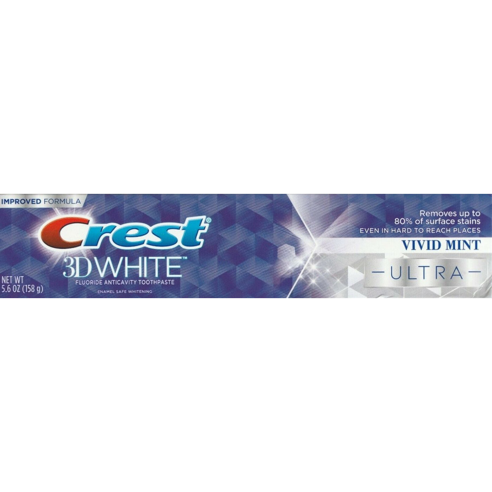 Crest 3D White Ultra Vivid Mint Зубная Паста Яркая Мята 158г