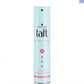 ЛАК ДЛЯ ВОЛОС TAFT 250МЛ ULTRA PURE БЕЗ СИЛИКОНА И ОТДУШЕК СВЕРХСИЛЬНАЯ ФИКСАЦИЯ
