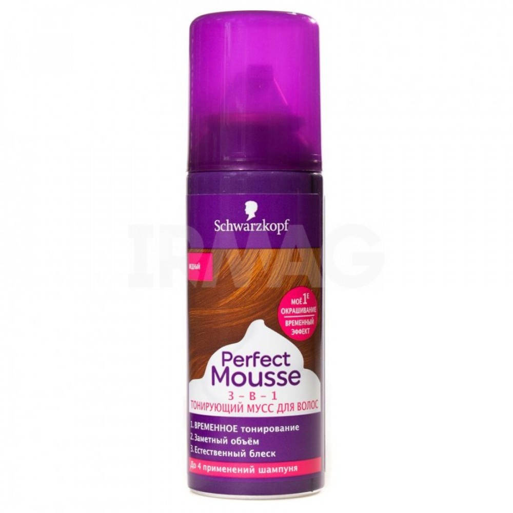 Мусс для волос Schwarzkopf Perfect Mousse Тонирующий (120 мл) - Медный