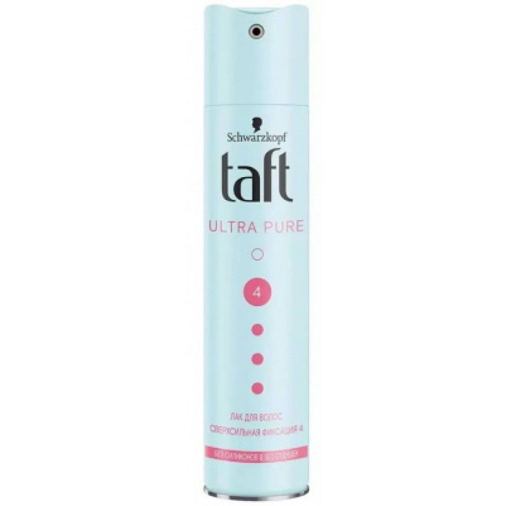 Taft ultra pure лак для волос без силикона и отдушек сверхсильная фиксация 250 мл