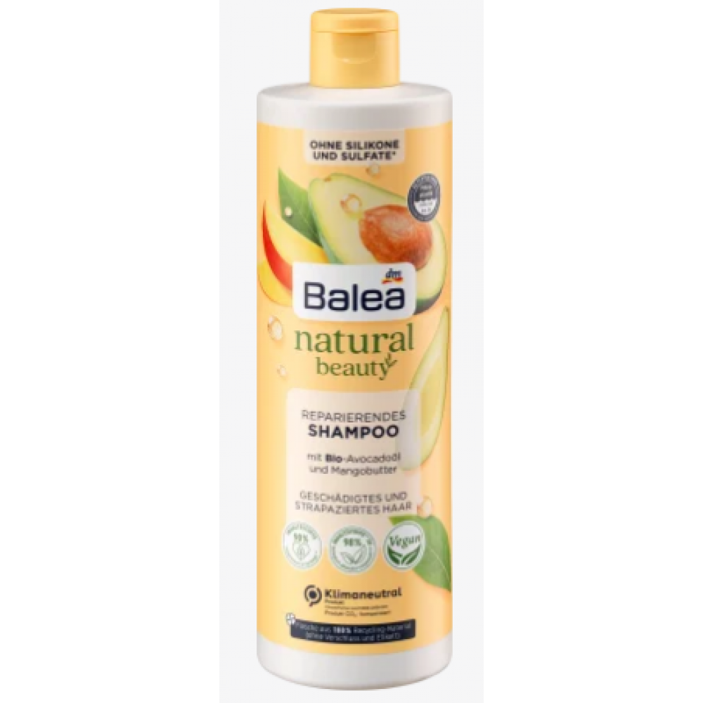 Balea Шампунь Natural Beauty с органическим маслом авокадо и маслом манго, 400 мл
