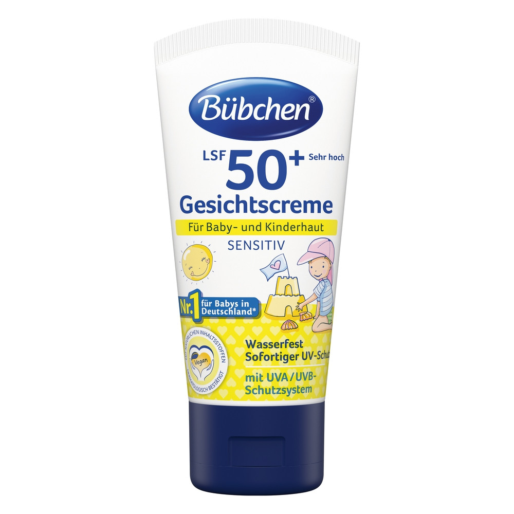 Солнцезащитный крем для лица Bubchen SPF 50+ 50мл
