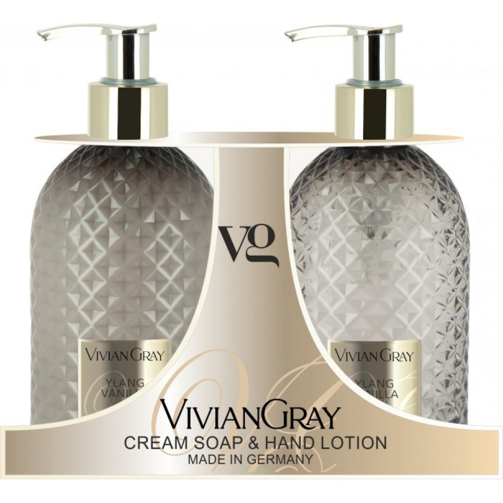 Набор Vivian Gray Ylang & Vanilla Gemstone Крем-мыло 300 мл & Лосьон для рук 300 мл