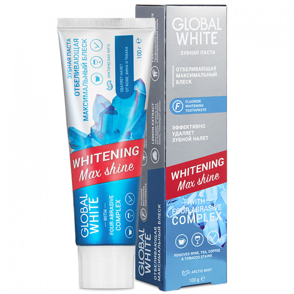 Global White Зубная паста Whitening Max Shine Отбеливающая, 100 мл