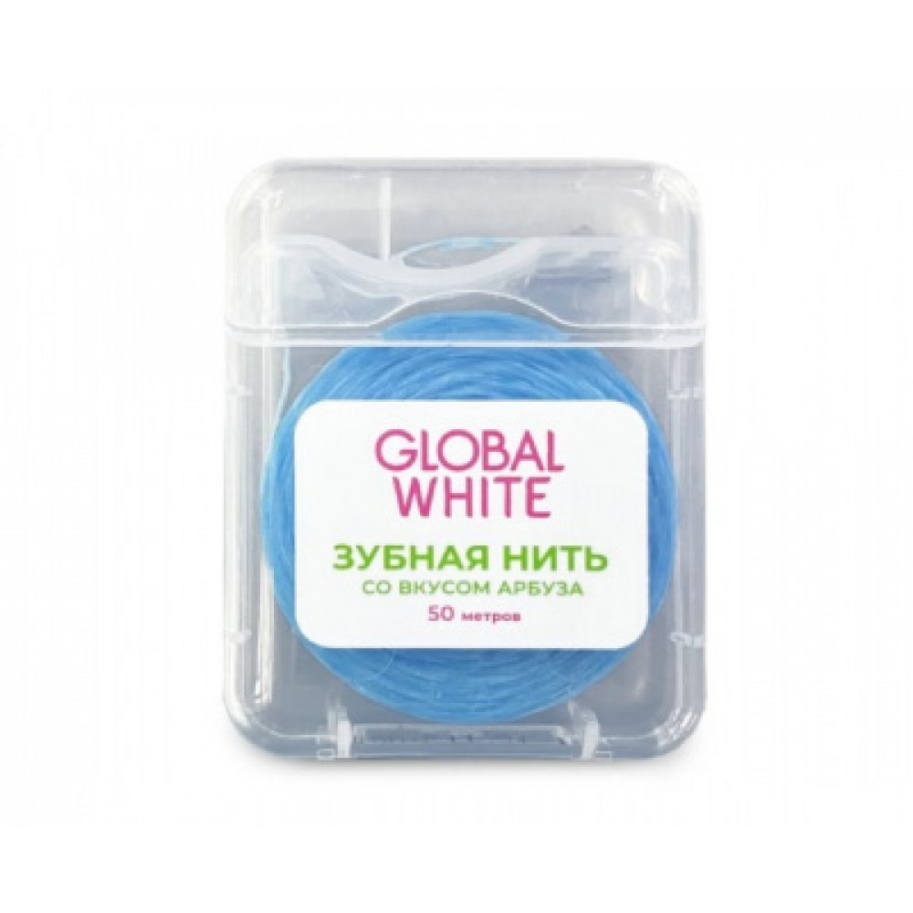 Global White зубная нить со вкусом арбуза 50м