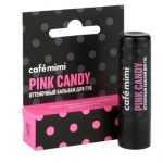 Cafe Mimi Бальзам оттеночный для губ розовый Pink Candy черный