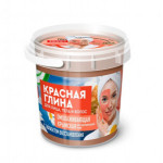 Fito косметик Глина для лица, тела, волос Народные рецепты Organic красная крымская Омолаживающая 155 мл