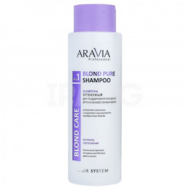 Шампунь оттеночный Aravia Professional Blond Pure Shampoo 400 мл