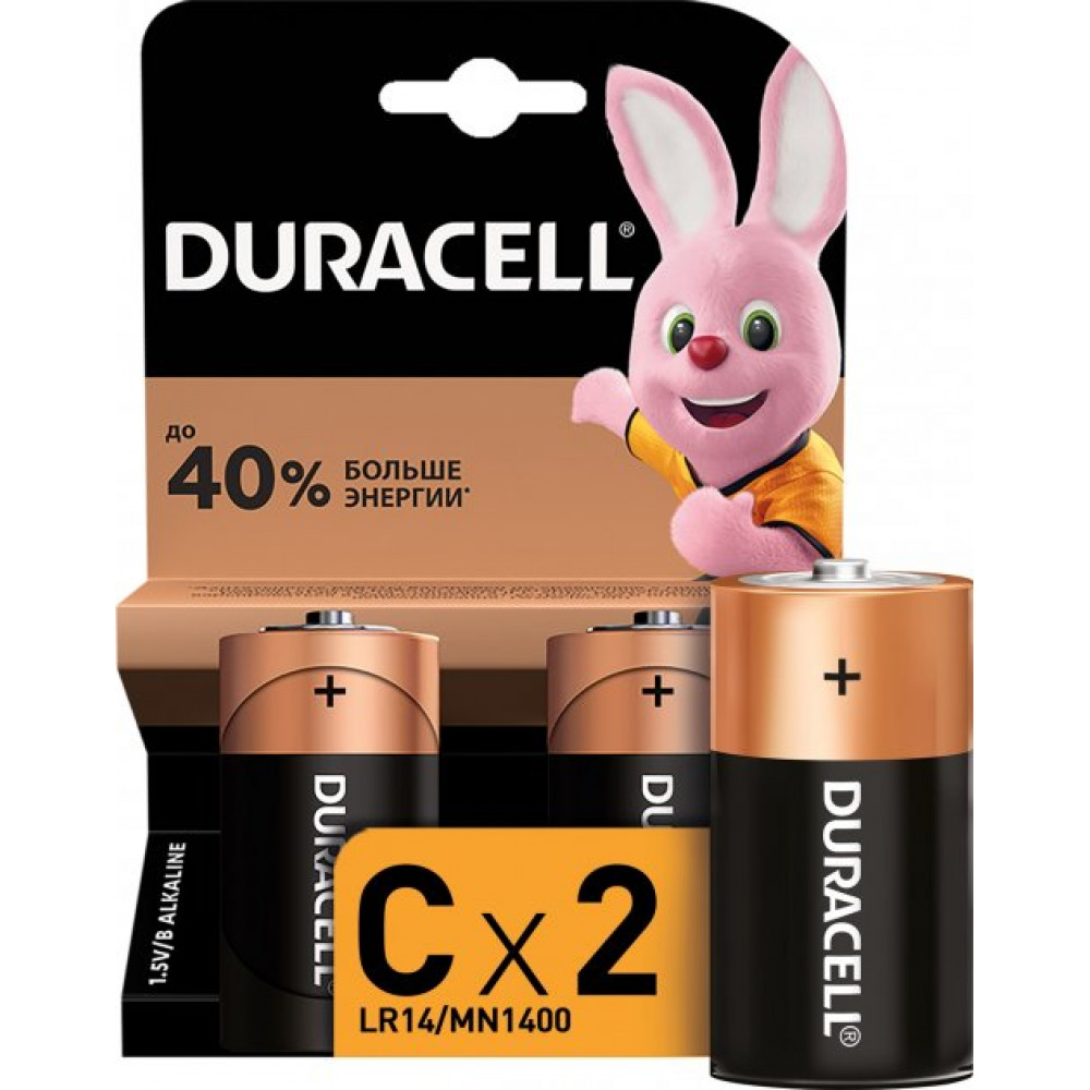 Duracell Щелочные батарейки C 2 шт