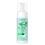 Eveline Organic Aloe + Collagen Очищающая и успокаивающая пенка для умывания лица 150мл