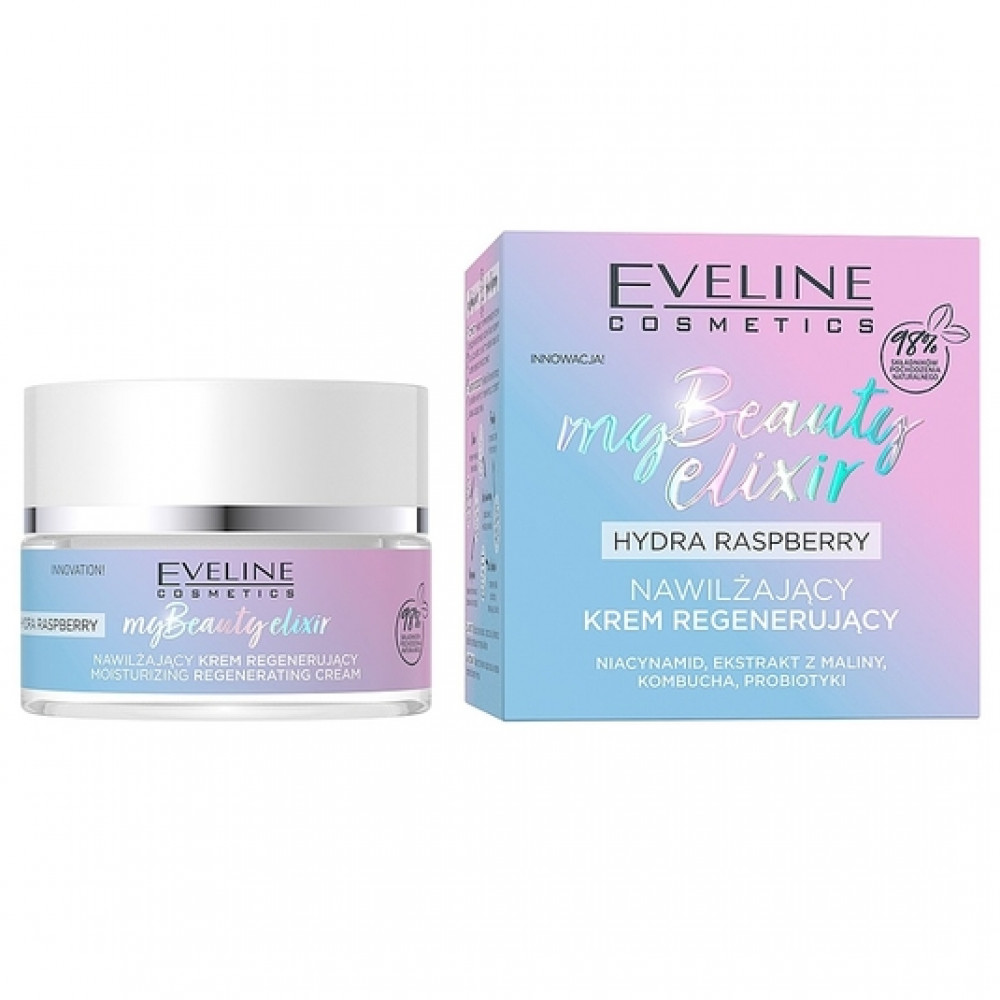 Увлажняющий регенерирующий крем Eveline My Beauty Elixir Hydra Raspberry, 50 мл