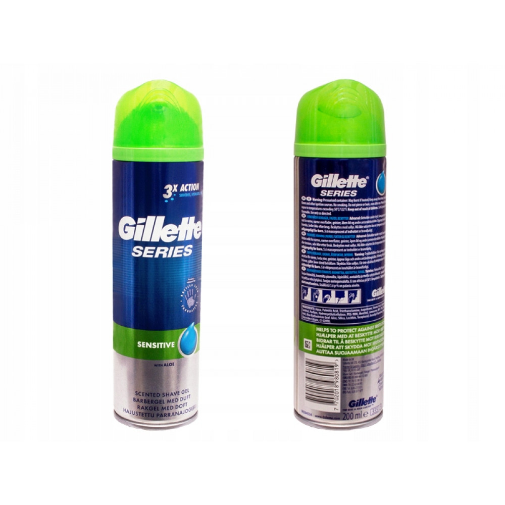 GILLETTE SENSITIVE SERIES ГЕЛЬ ДЛЯ БРИТЬЯ 200 МЛ