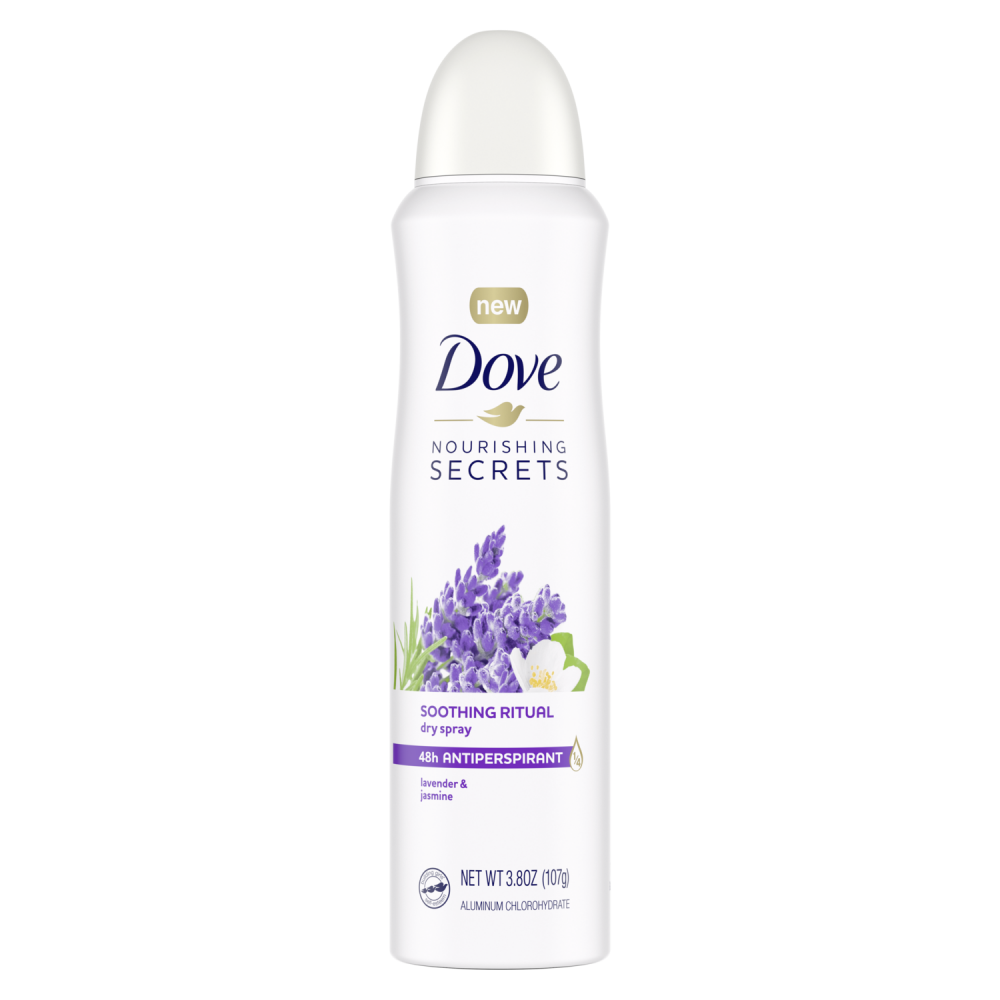 Сухой спрей-антиперспирант Dove Nourishing Secrets успокаивающий ритуал с лавандой и жасмином 74гр