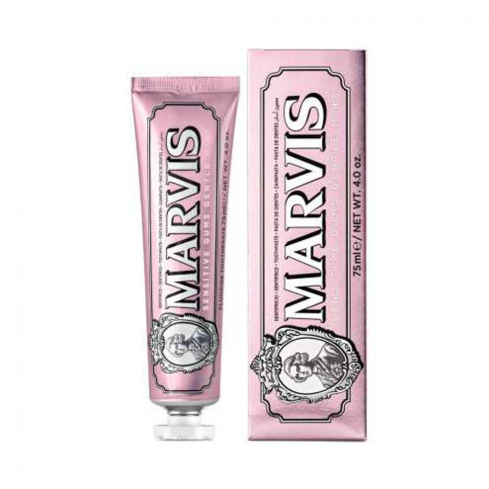 ЗУБНАЯ ПАСТА ДЛЯ ЧУВСТВИТЕЛЬНЫХ ДЕСЕН MARVIS SENSITIVE GUMS GENTLE MINT 75 МЛ