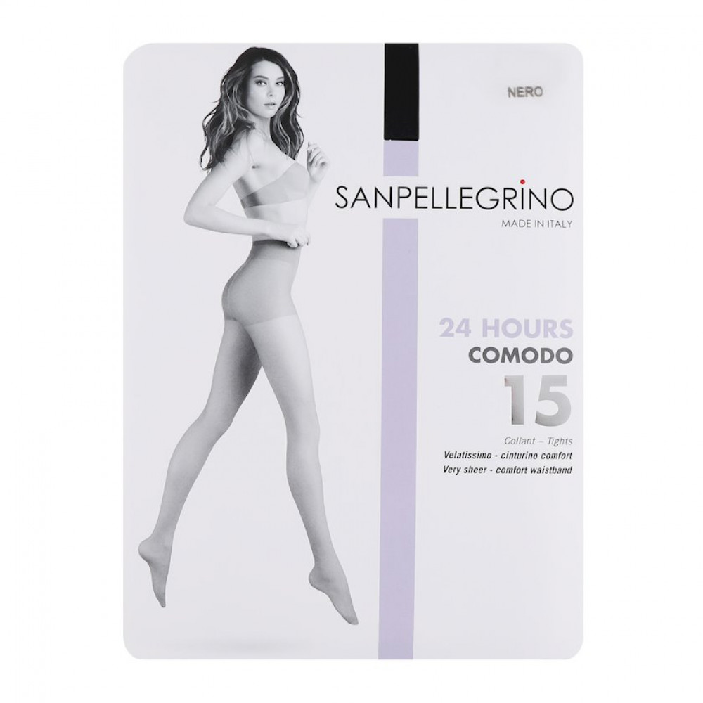 Колготки Sanpellegrino Comodo, 15den, размер 1/2, Nero, черный
