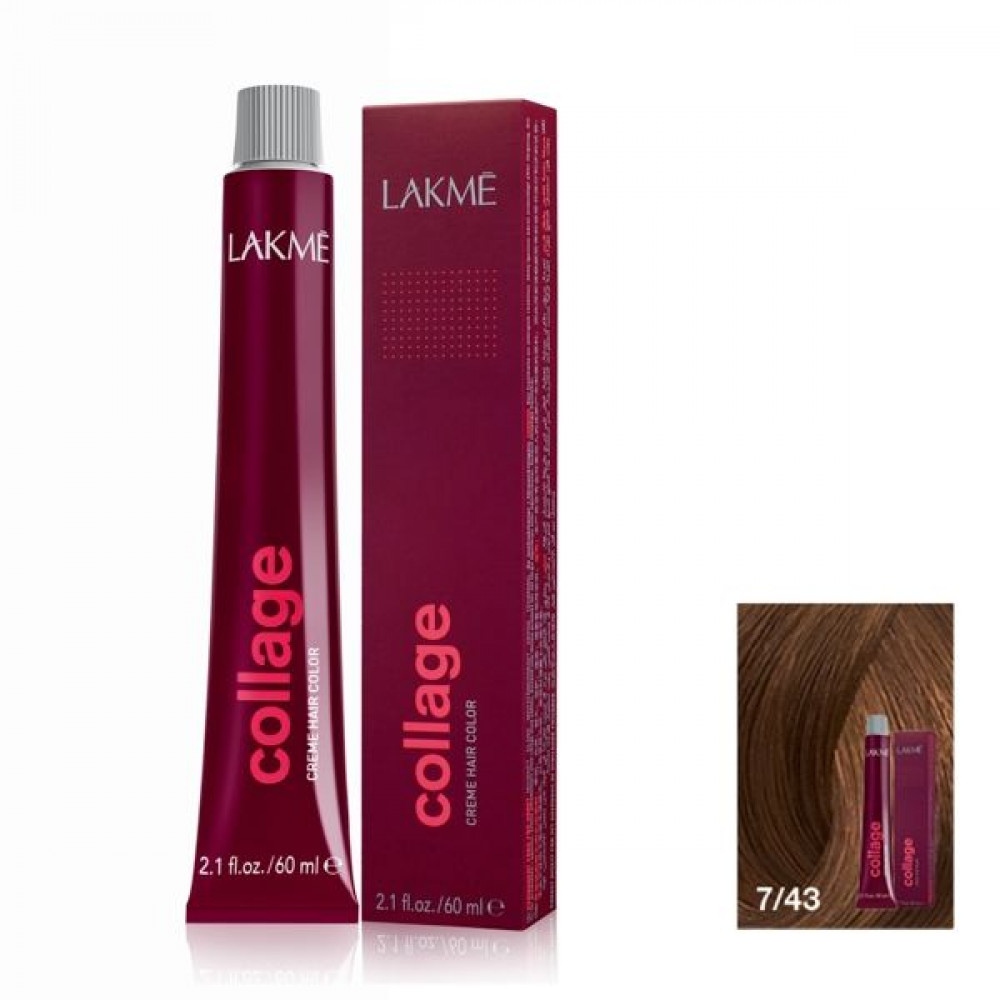 Lakme Collage Краска для волос Cream Gold Copper Medium Blonde 7/43