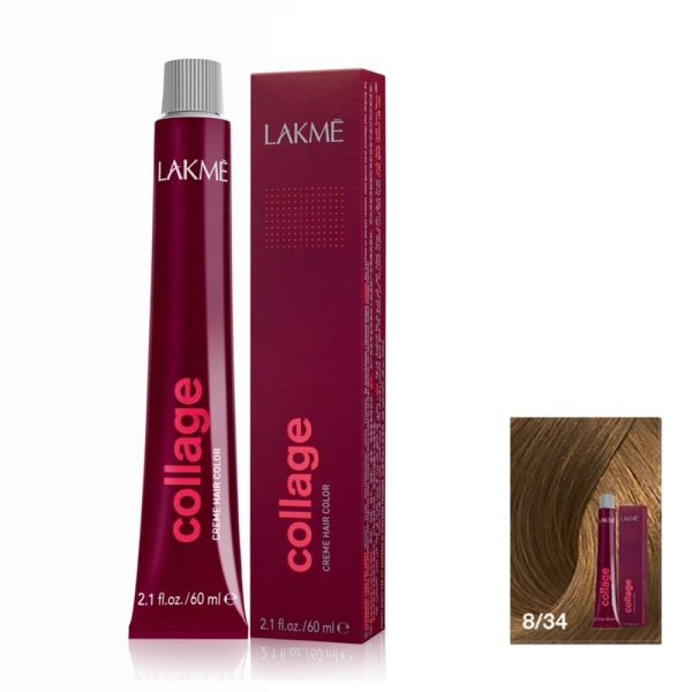 Lakme Collage Крем-краска для волос Copper Gold Light Blonde 8/34