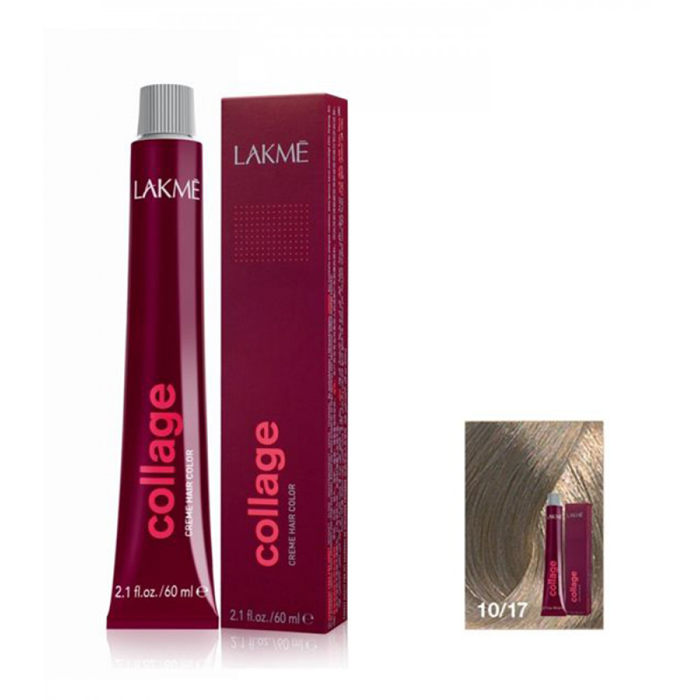Lakme Collage Крем-краска для волос 10/17 Blue Ash Platinum Blonde 60ml