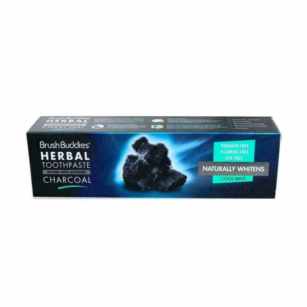 Brush Buddies Herbal Зубная паста c углем, мятная 99г