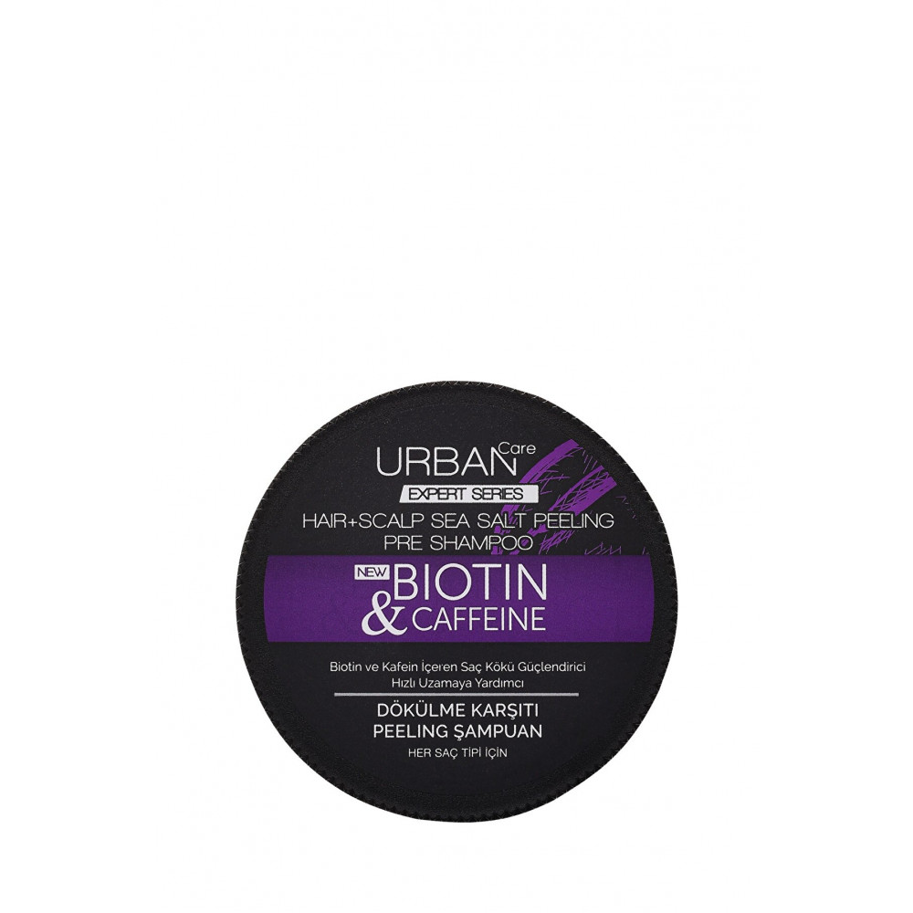 Urban Care Expert Biotin & Caffein Peeling Шампунь-Пилинг Для Укрепления Корней Волос 200 Мл