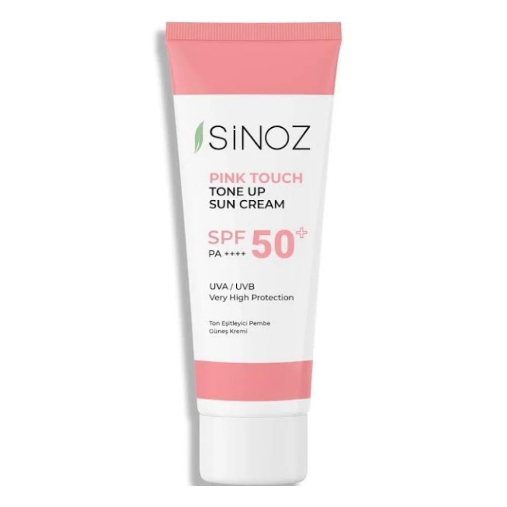Sinoz SPF 50+ Розовый солнцезащитный крем для лица, выравнивающий тон Pa++++ 50мл