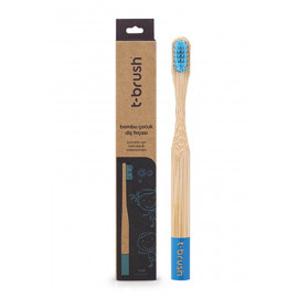 T-Brush Бамбуковая детская зубная щетка синяя
