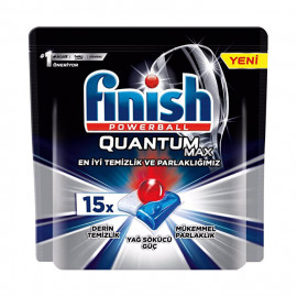 Таблетки для посудомоечной машины Finish Quantum Max, 15 шт