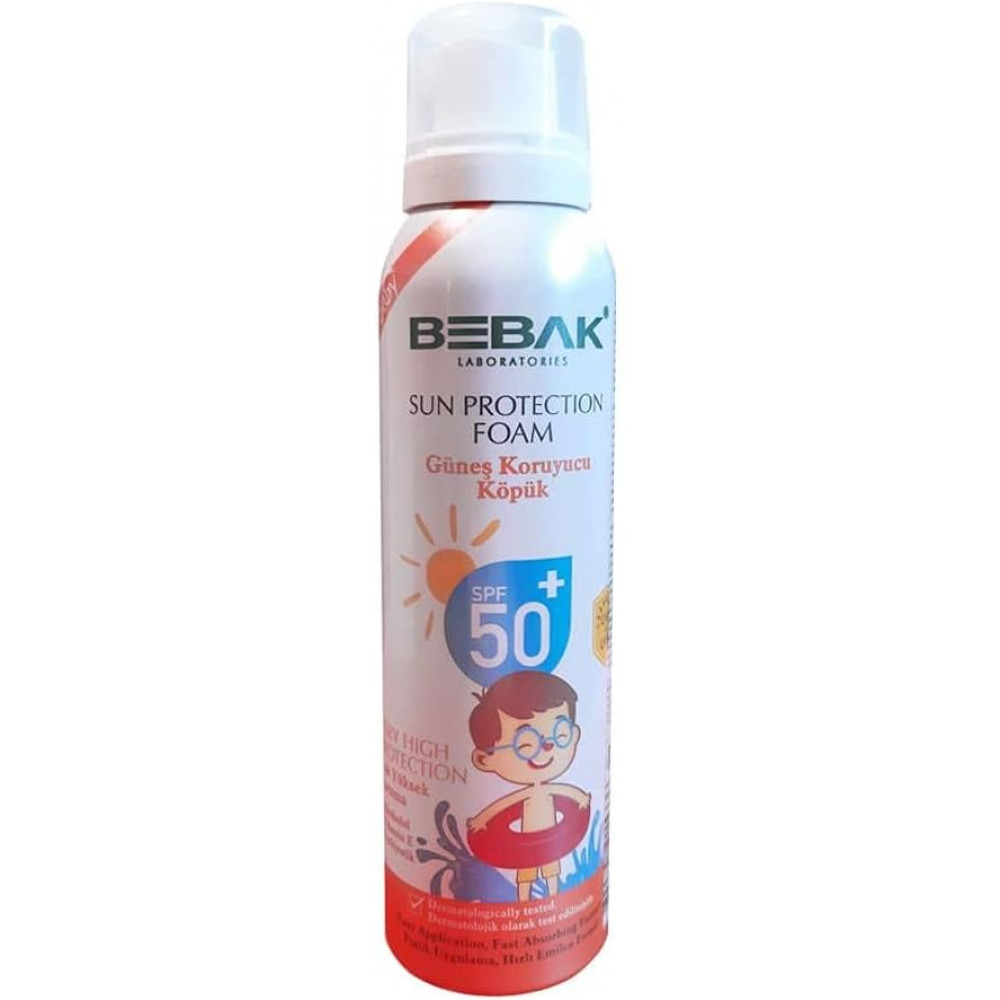 Детская солнцезащитная пена Bebak SPF 50+ 150 мл