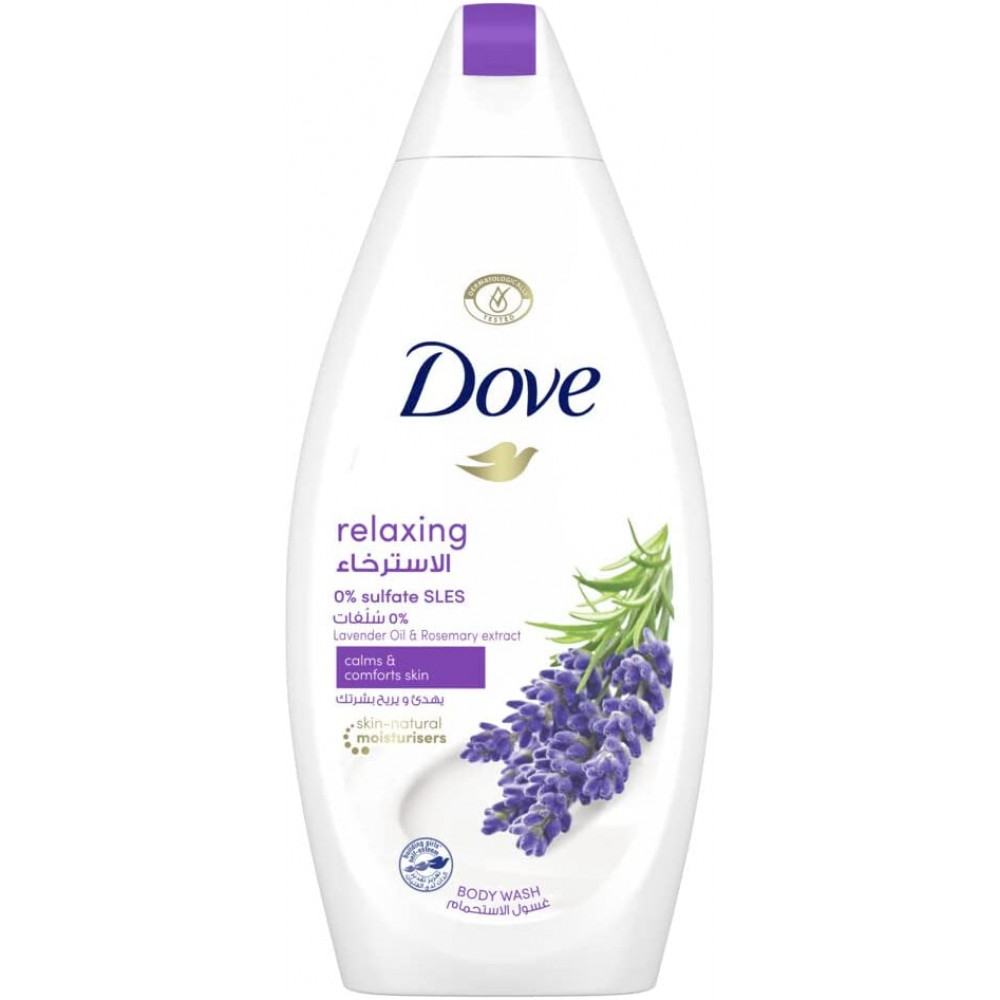 Расслабляющий гель для душа DOVE с технологией Renew Blend, маслом лаванды и экстрактом розмарина,500 мл
