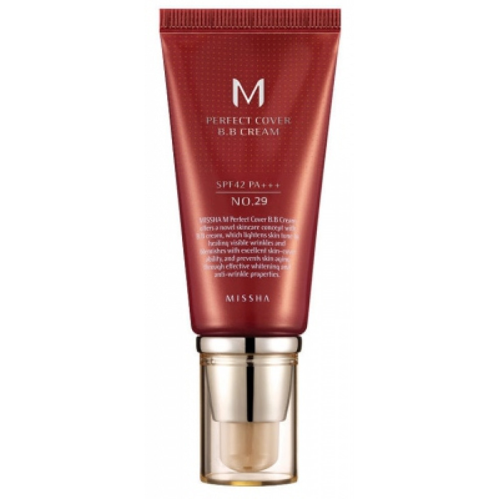 Тональный BB крем, карамельный беж, 50 мл. MISSHA Perfect Cover BB Cream SPF42/PA+++29