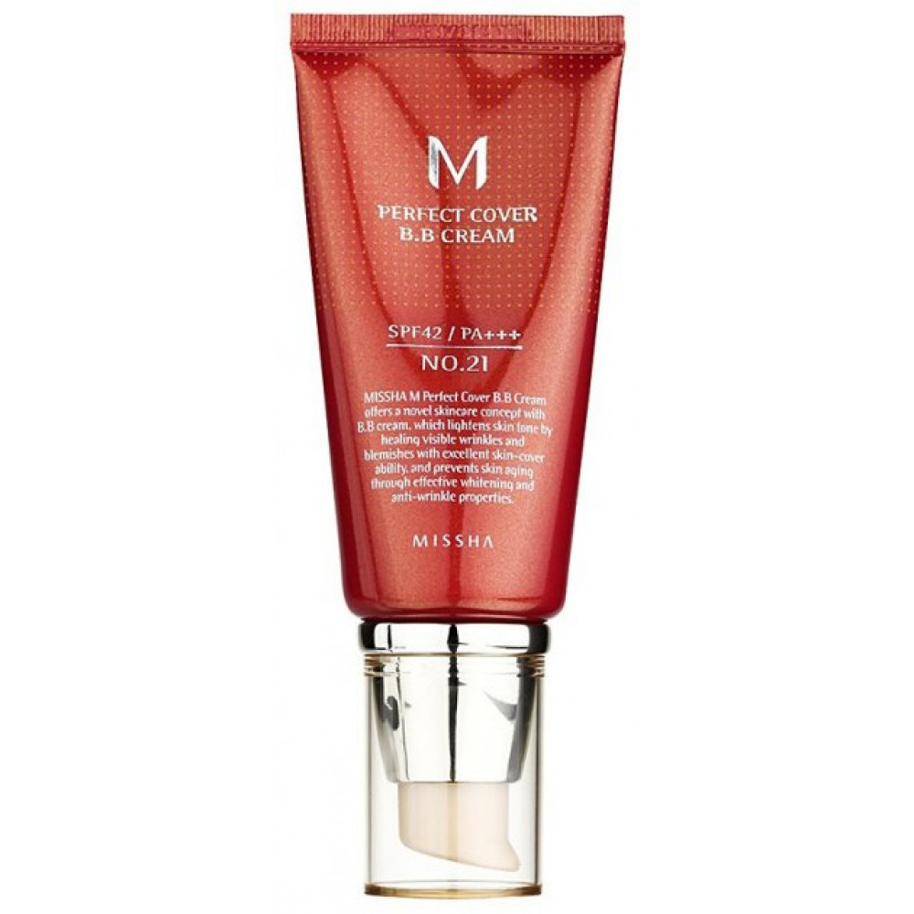 BB-крем Missha M Perfect Cover BB Cream SPF Идеальное покрытие 21 Light Beige