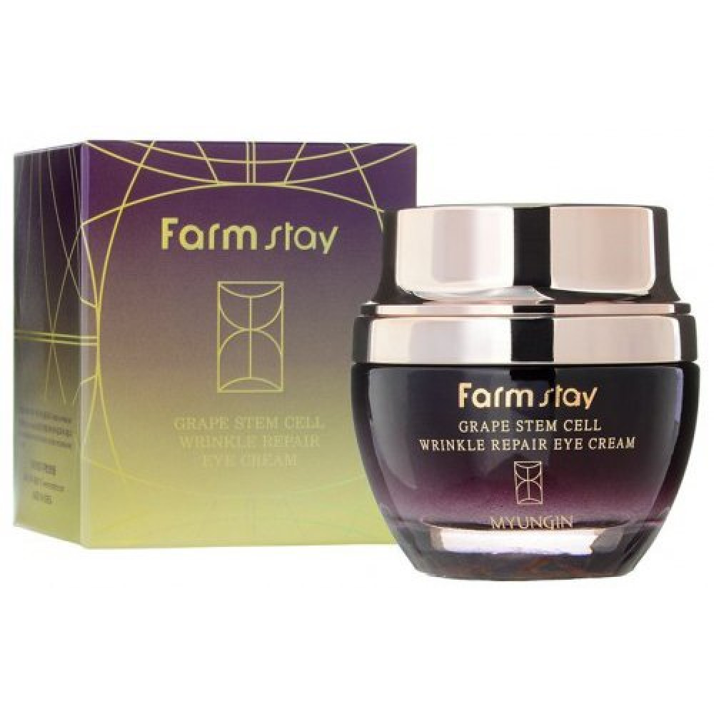 Крем для области вокруг глаз FarmStay Grape Stem Cell Wrinkle Repair Eye Cream с фито-стволовыми клетками винограда 50 мл