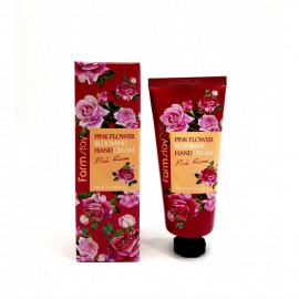 FarmStay Крем для рук на основе экстракта розовой розы Pink Flower Blooming Hand Cream Pink Rose, 100мл