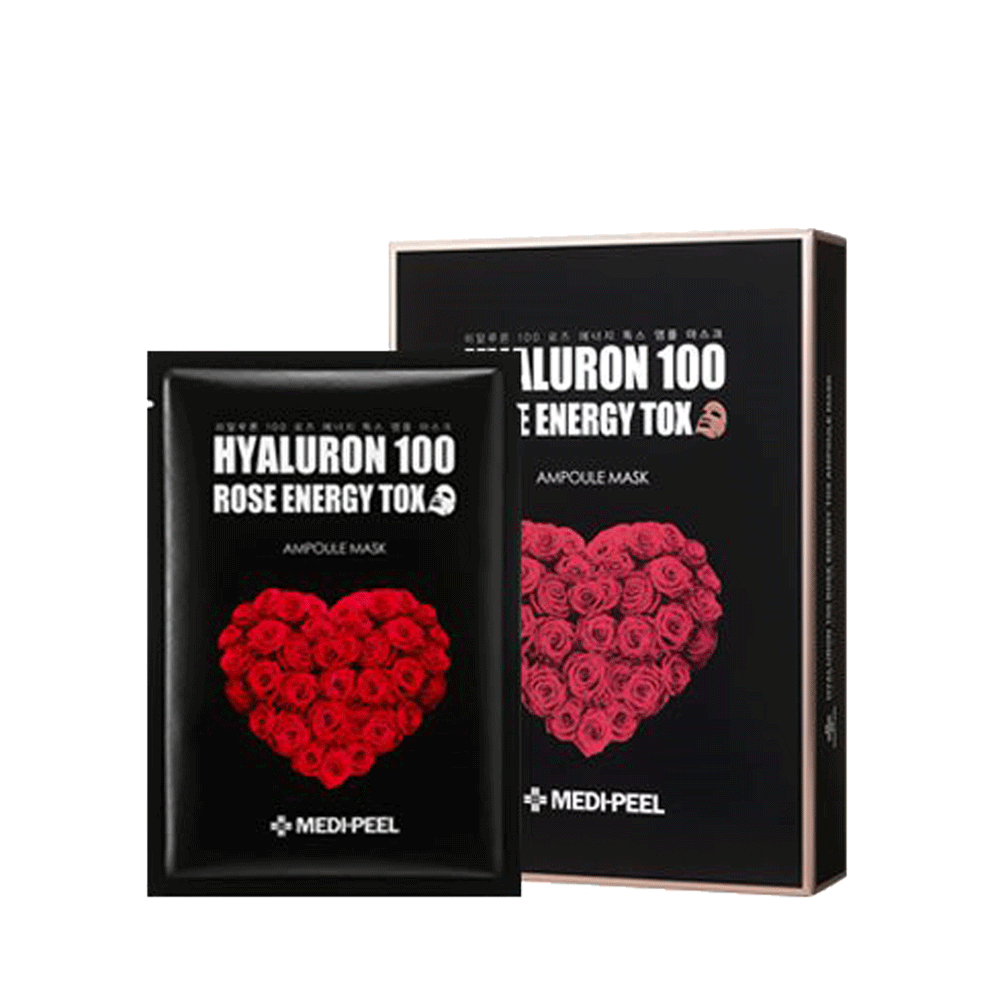 Ампульная омолаживающая маска с розой Medi-Peel Hyaluron 100 Rose Energy Tox