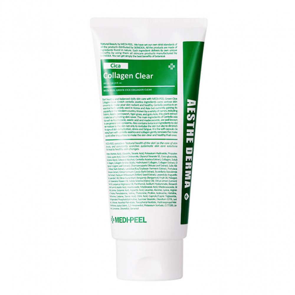 Коллагеновая пенка для умывания с CICA-комплексом Medi-Peel Green Cica Collagen Clear 300мл