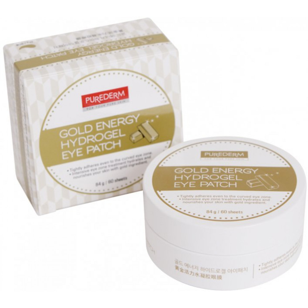 Purederm Gold Energy Hydrogel Eye Patch Гидрогелевые патчи под глаза 60шт
