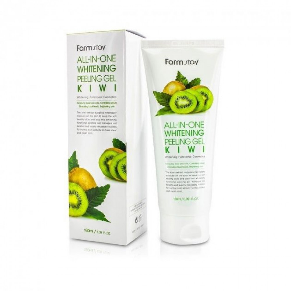 Осветляющий пилинг-гель с экстрактом киви FarmStay All-In-One Whitening Peeling Gel Kiwi
