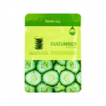 Тонизирующая тканевая маска для лица с экстрактом огурца FarmStay Visible Difference Mask Sheet Cucumber