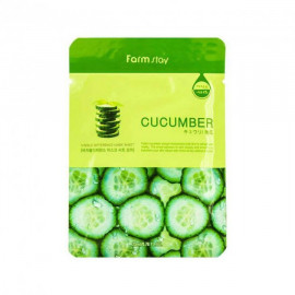 Тонизирующая тканевая маска для лица с экстрактом огурца FarmStay Visible Difference Mask Sheet Cucumber