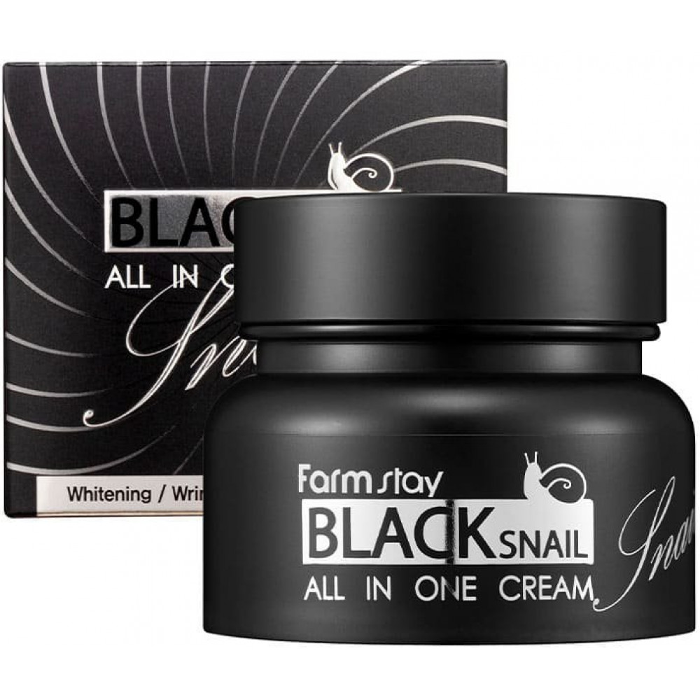Крем для лица FarmStay Black Snail All in One Cream Восстанавливающий с экстрактом чёрной улитки 100 мл
