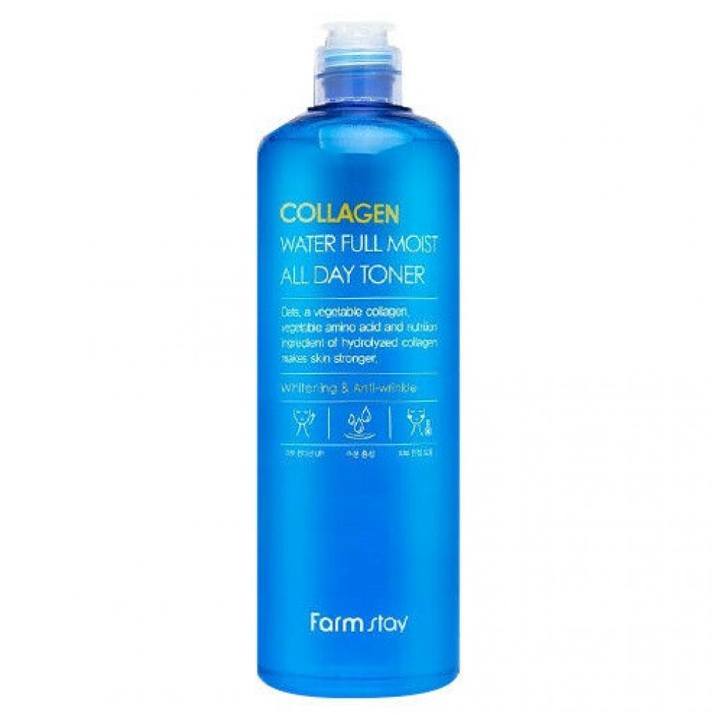 FarmStay Тонер укрепляющий с коллагеном Collagen water full moist all day toner 500 мл
